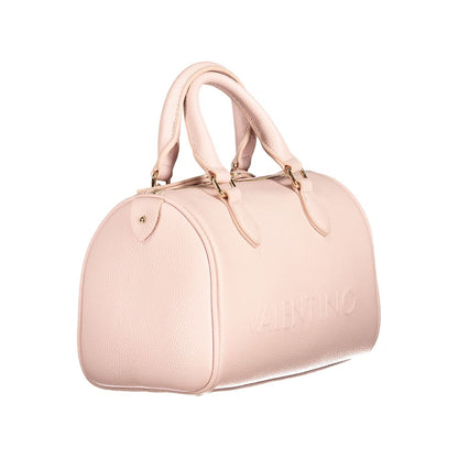 Mario Valentino Pink Polyethylene Women Handbag with dual handles and eco-friendly design, showcasing chic and sustainable fashion.