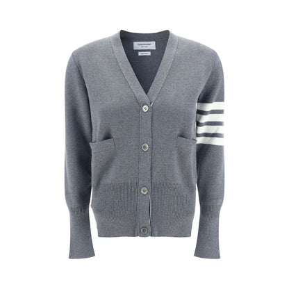 Thom Browne Gray Fleece Wool Cardigan