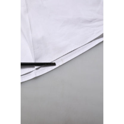 Dolce & Gabbana White Cotton GOLD Long Sleeves Formal Shirt