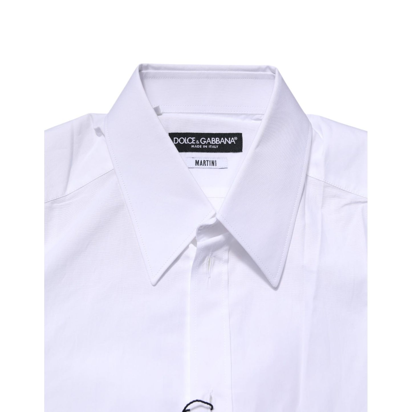 Dolce & Gabbana White MARTINI Long Sleeves Dress Formal Shirt