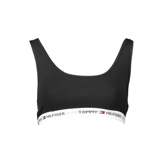 Tommy Hilfiger Black Cotton Women Sports Bra