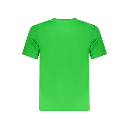 Back view of North Sails Green Cotton Men T-Shirt with crew neck and short sleeves.