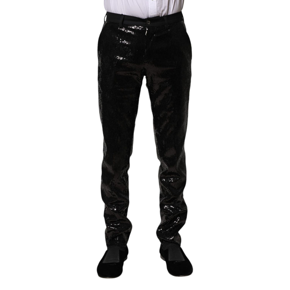 Dolce & Gabbana Black Sequined Embellishment Pants