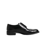 Dolce & Gabbana Black Leather Derby Wingtip Formal Shoes MV7256-41