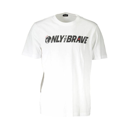 Diesel White Cotton Men T-Shirt DI-36838-XL