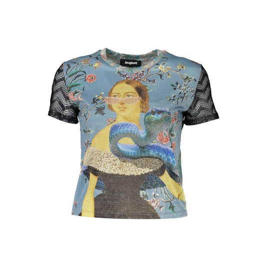 Desigual Blue Polyester Women T-Shirt