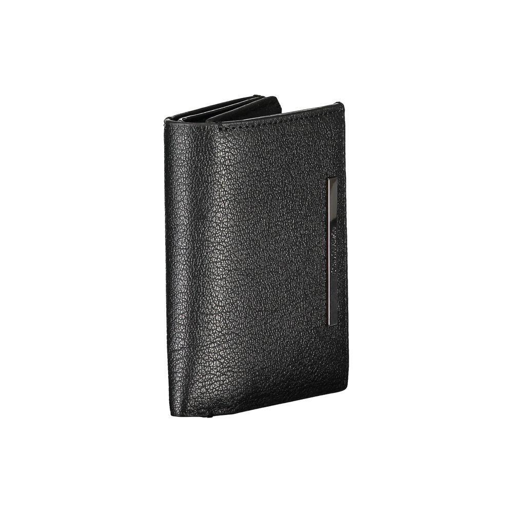Calvin Klein Sleek Black Leather Wallet with Coin Purse CA-27495