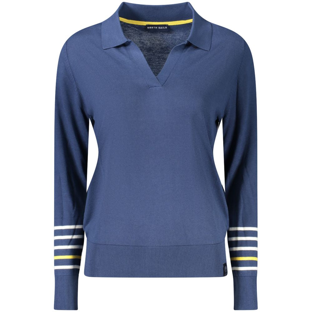 North Sails Blue Cotton Women Sweater