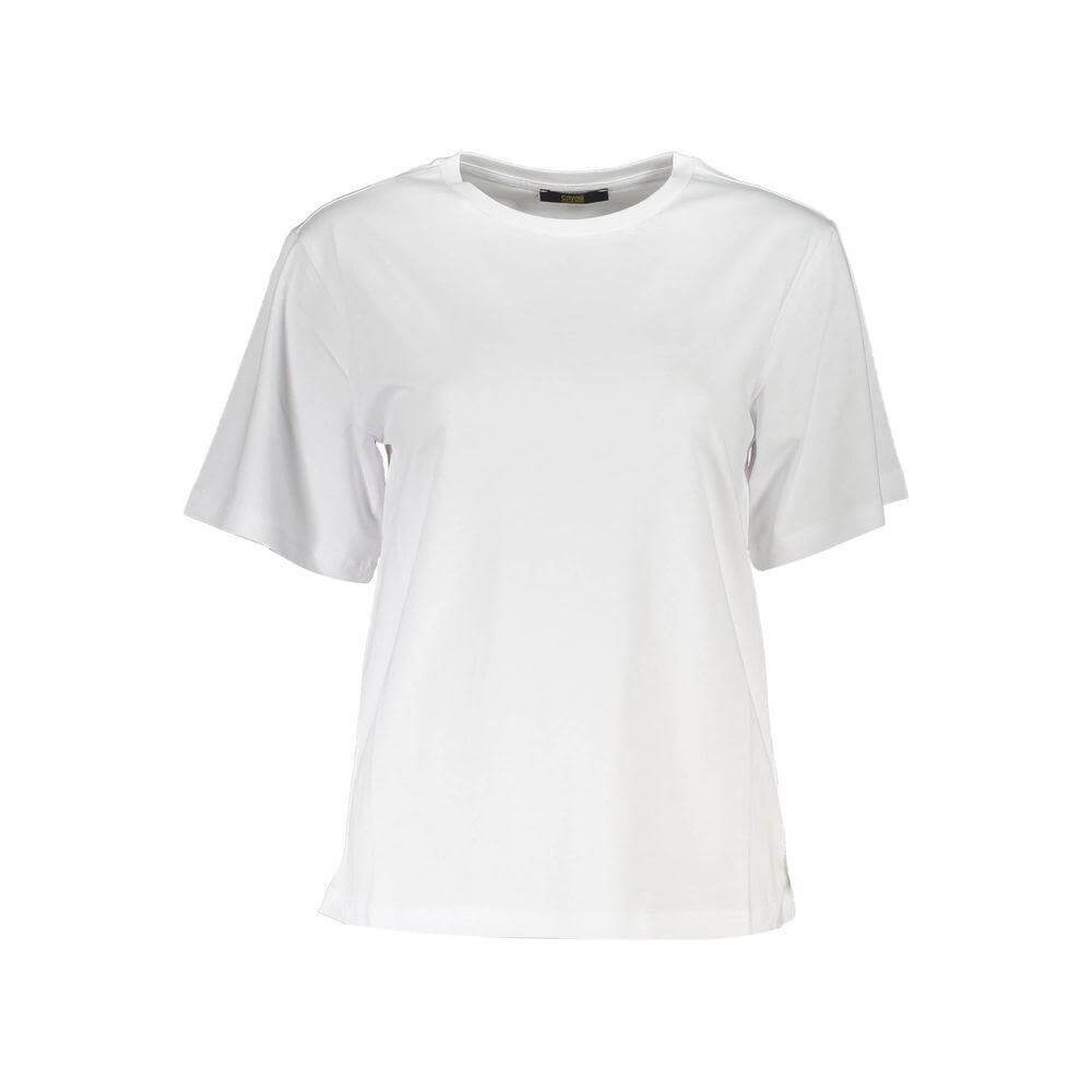 Cavalli Class White Cotton Women T-Shirt CA-38198-XS