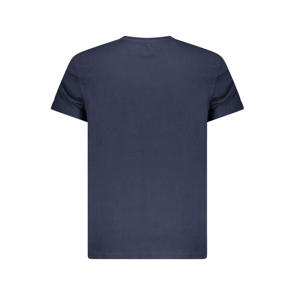 Tommy Hilfiger Blue Cotton Men T-Shirt with short sleeves, sustainable fashion