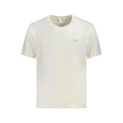 Pepe Jeans White Cotton T-Shirt, crew neck, short sleeve, logo print, made from sustainable cotton.