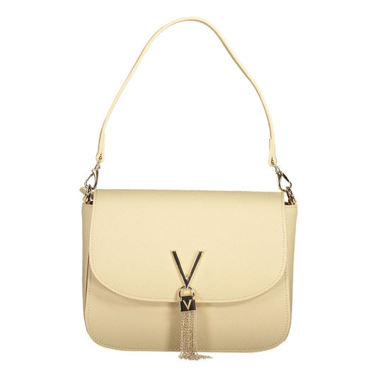Mario Valentino Beige Polyethylene Women Handbag with detachable chain strap and elegant design