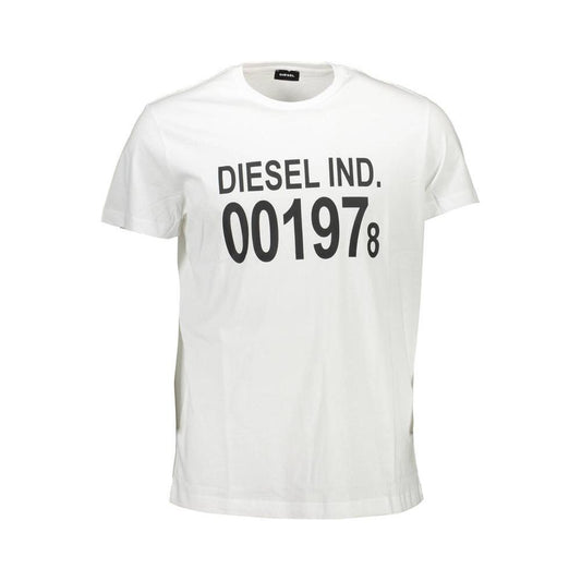 Diesel White Cotton Men T-Shirt DI-37872-XL
