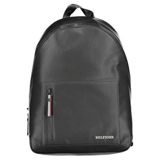 Tommy Hilfiger Black Polyester Backpack TO-30689