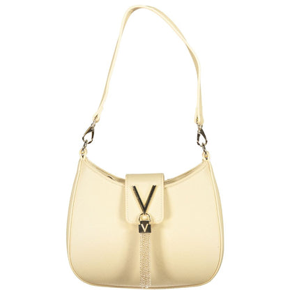 Mario Valentino Beige Polyethylene Women Handbag with chain strap and chic design, versatile and elegant accessory