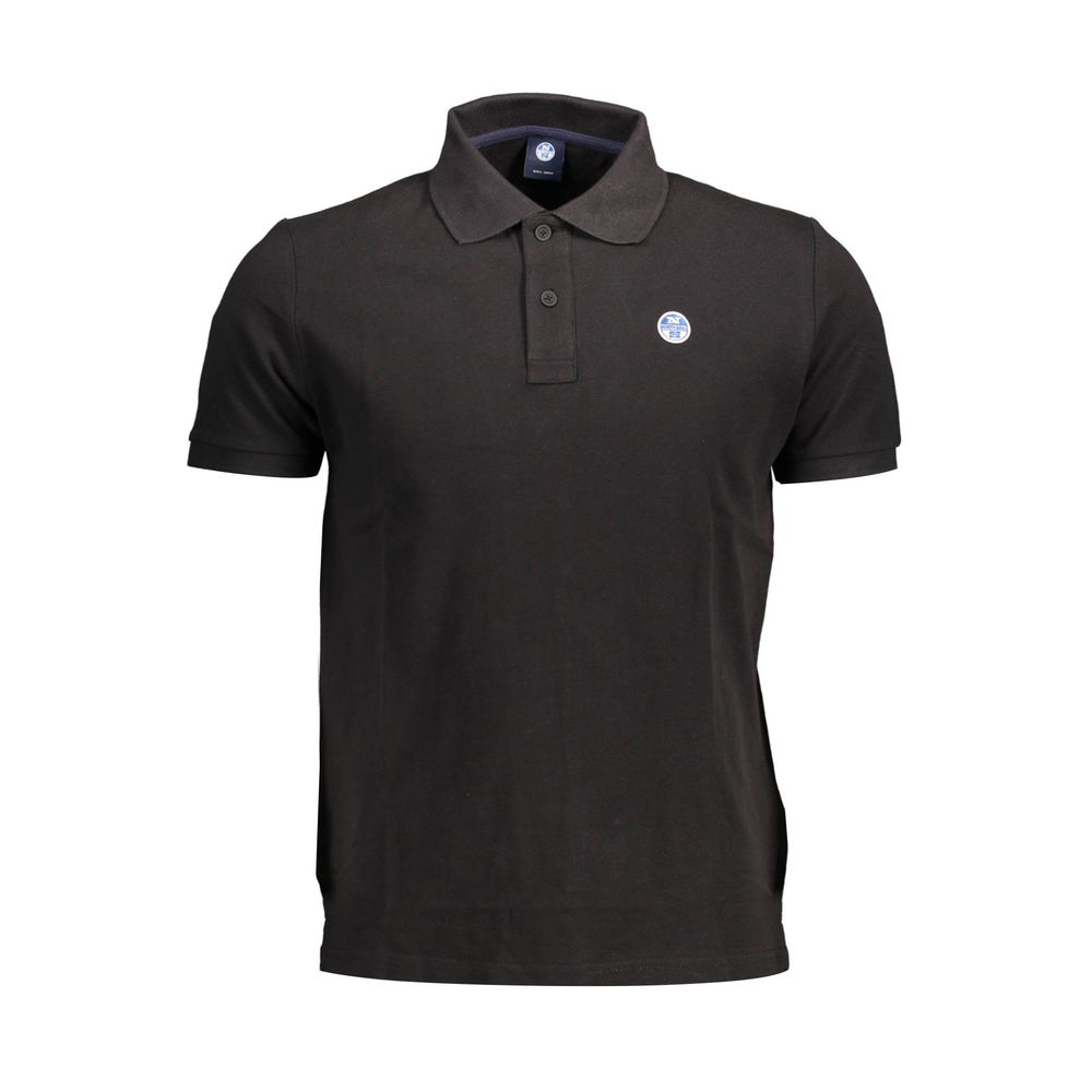 North Sails Black Cotton Polo Shirt