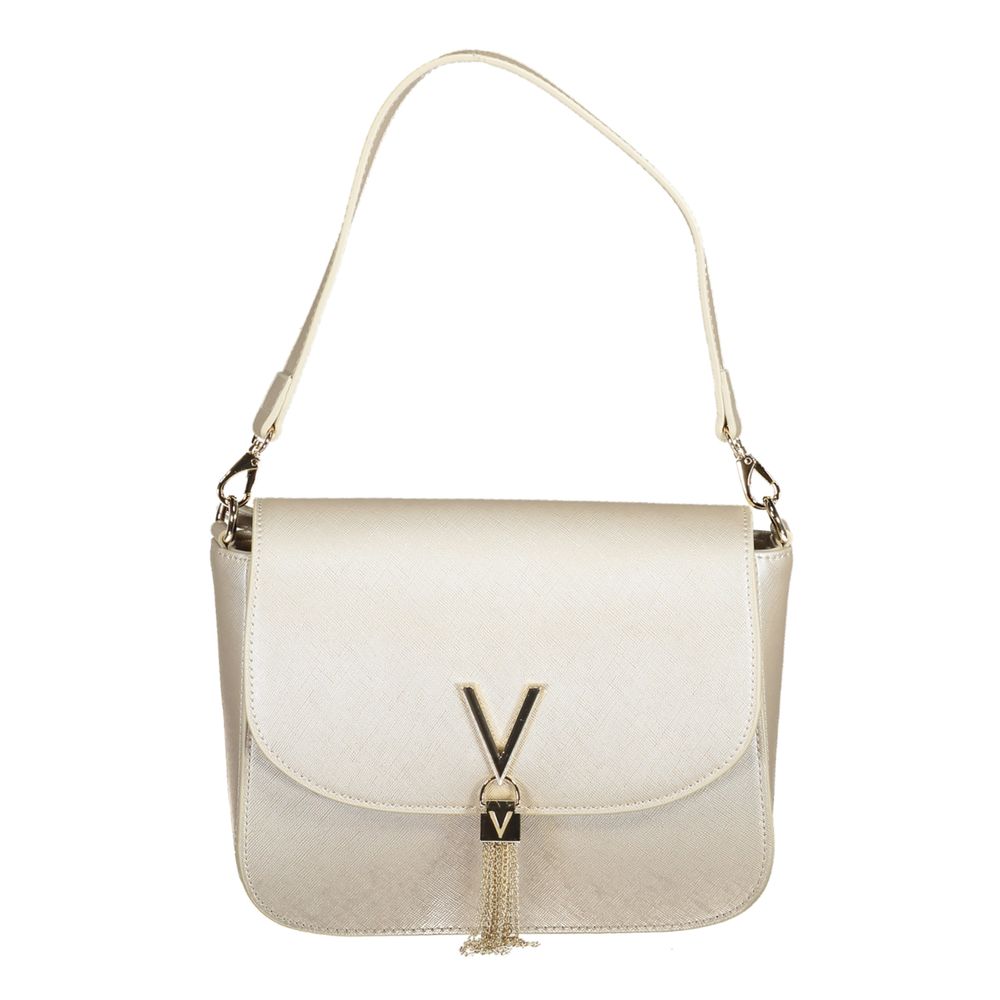 Mario Valentino Gray Polyethylene Handbag with removable shoulder handle, chain strap, external and internal pockets, logo, zip closure