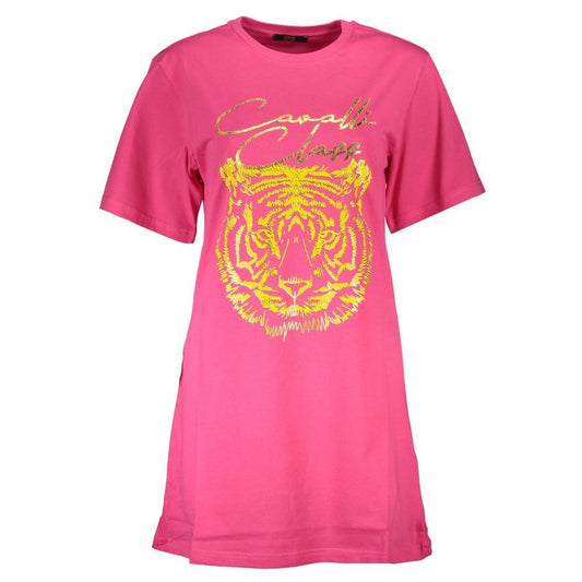 Cavalli Class Pink Cotton Women Top CA-37906-L
