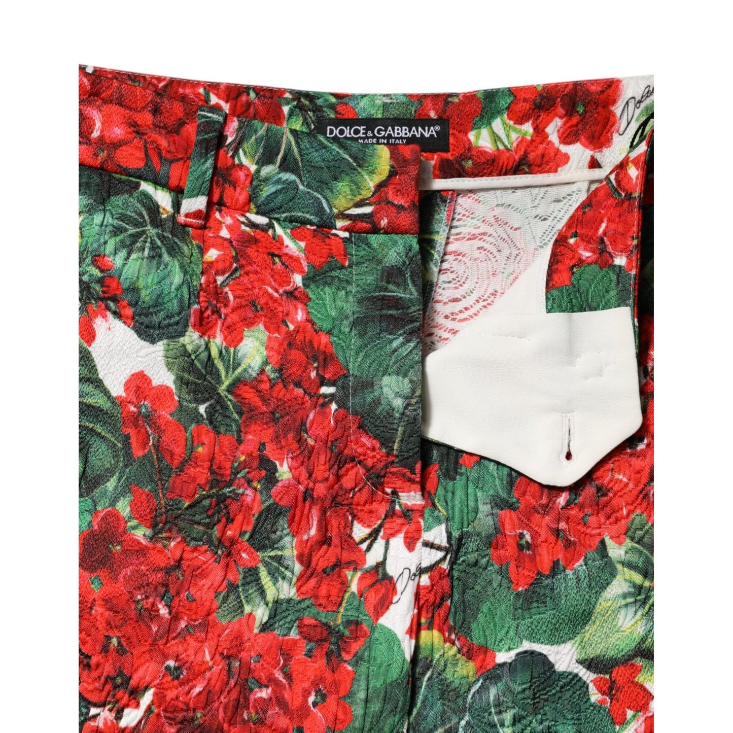 Dolce & Gabbana Multicolor Floral Print Cropped Pants PAN76510-44