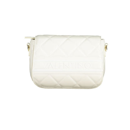 Mario Valentino White Polyethylene Women Handbag with quilted design and adjustable strap, perfect blend of fashion and functionality