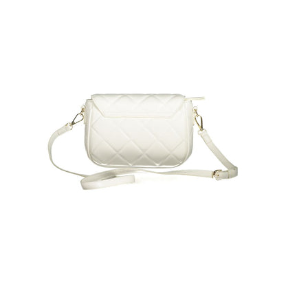Mario Valentino White Polyethylene Women Handbag with strap, featuring chic design and secure closure for sophisticated fashion statements.