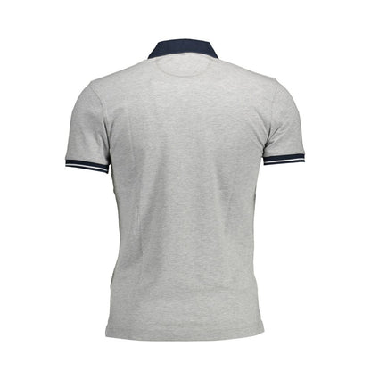 La Martina Gray Cotton Polo Shirt