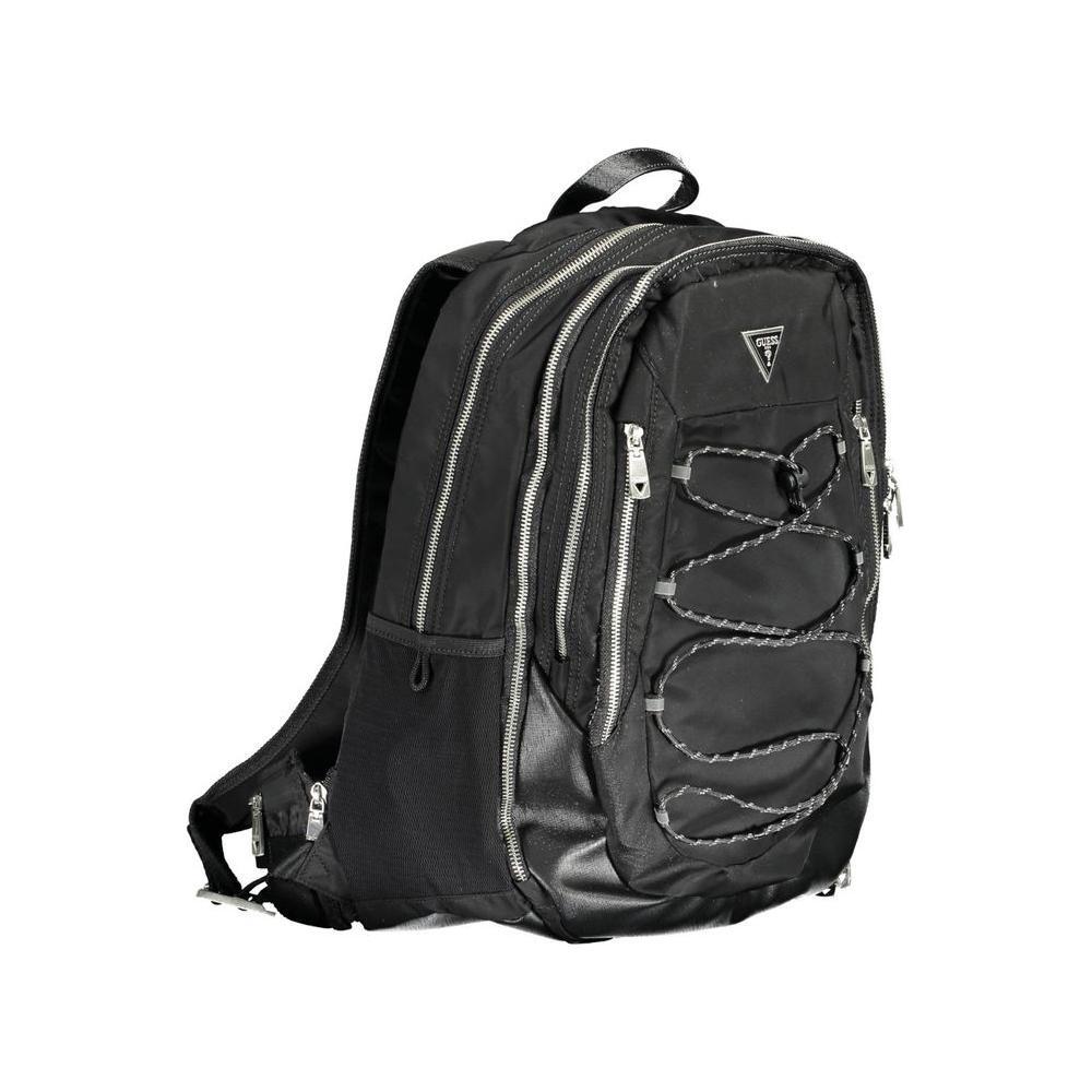 Guess Jeans Black Polyamide Men Backpack GU-17508