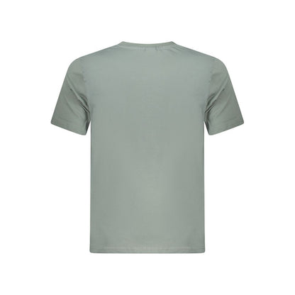 North Sails Green Cotton Men T-Shirt back view showing short sleeves and crew neck