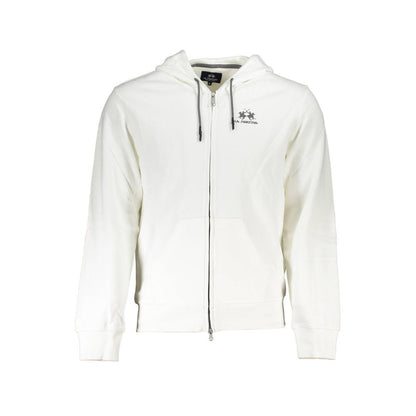 La Martina White Cotton Sweatshirt