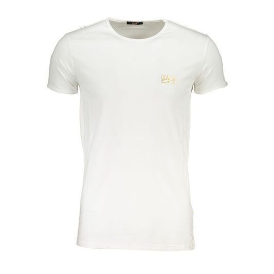 Cavalli Class White Cotton T-Shirt CA-26557-L