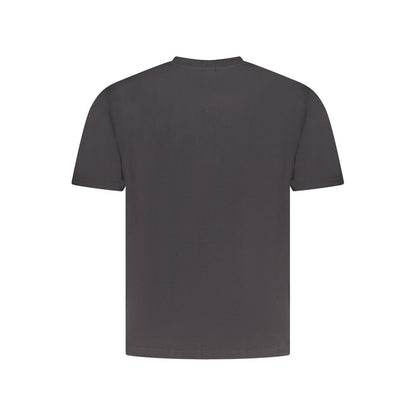 Back view of North Sails Black Cotton Men T-Shirt highlighting soft material and casual style.