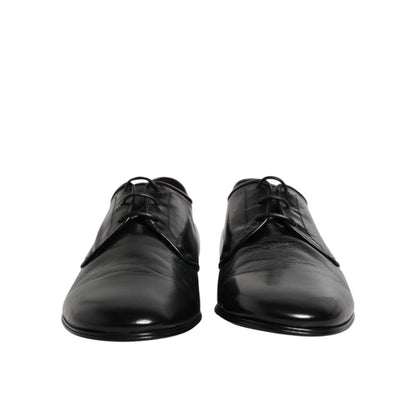 Dolce & Gabbana Black Leather Lace Up Derby Dress Formal Shoes