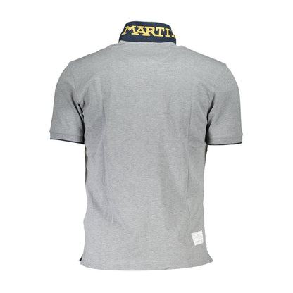 La Martina Gray Cotton Polo Shirt