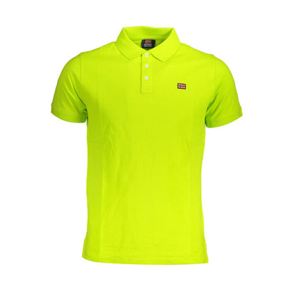 Norway 1963 Yellow Cotton Men Polo Shirt, classic short sleeve, logo accent, sleek buttons, perfect for casual outings or smart-casual events.