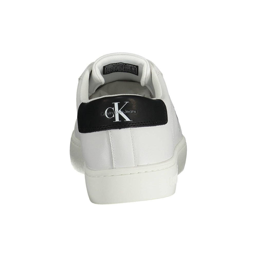 Calvin Klein White Recycled Polyester Men Sneaker