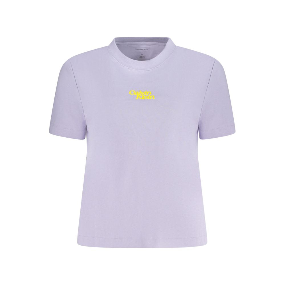 Calvin Klein Purple Cotton Women T-Shirt CA-38300-XS