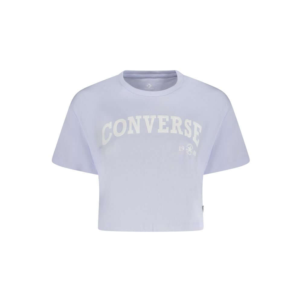Converse Purple Cotton Women T-Shirt CO-38352-L