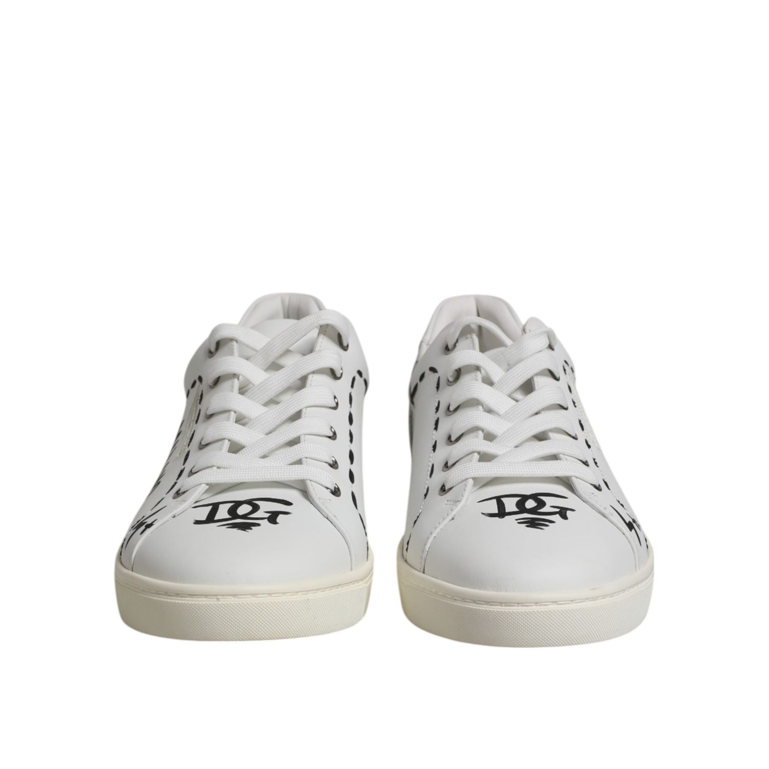 Dolce & Gabbana White London Calf Leather Men Sneakers Shoes