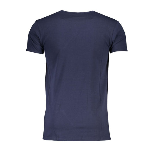 Cavalli Class Blue Cotton T-Shirt CA-26553-M
