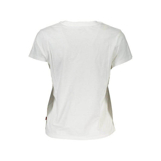 Levi's White Cotton Women T-Shirt