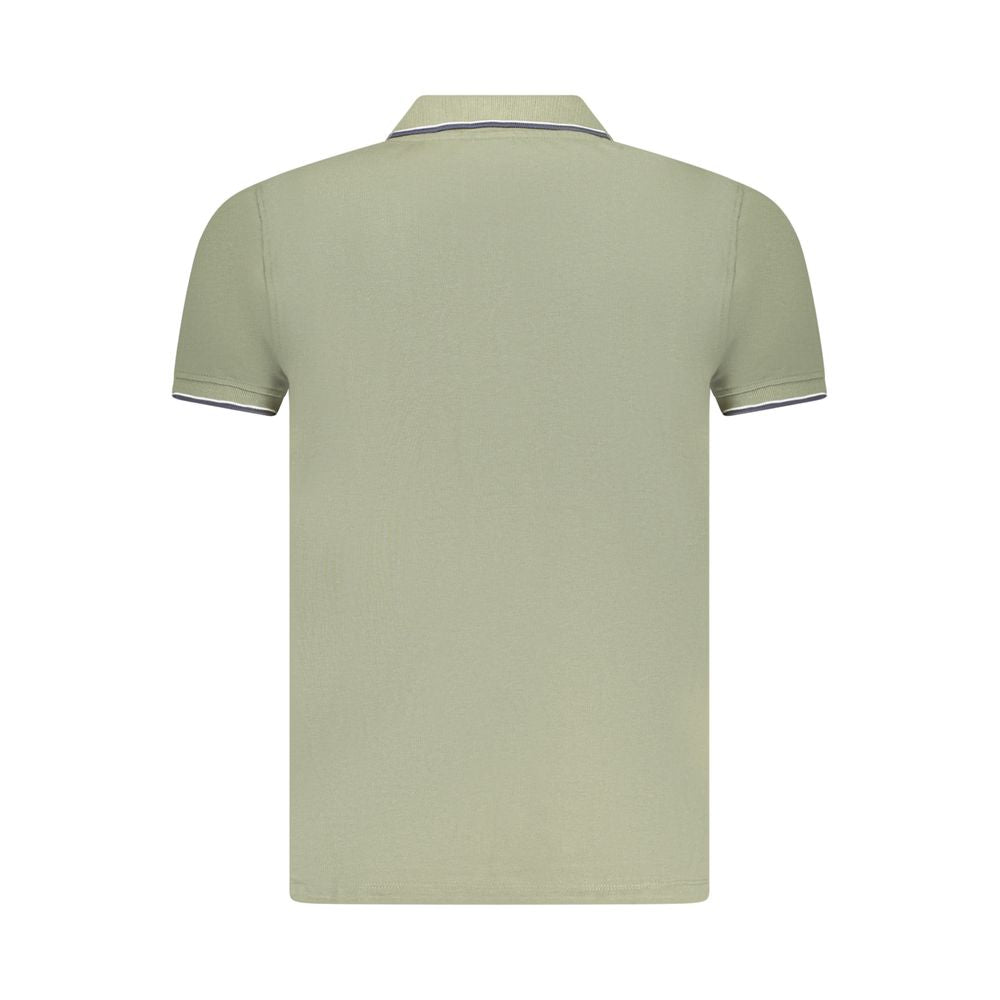 Back view of Norway 1963 Green Cotton Men Polo Shirt featuring classic short sleeves and premium cotton fabric.