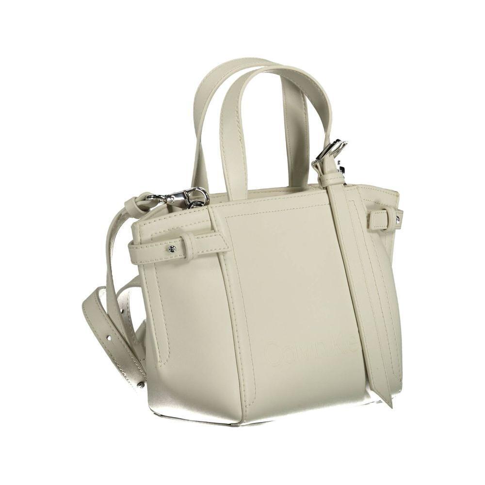 Calvin Klein White Polyester Handbag CA-14341