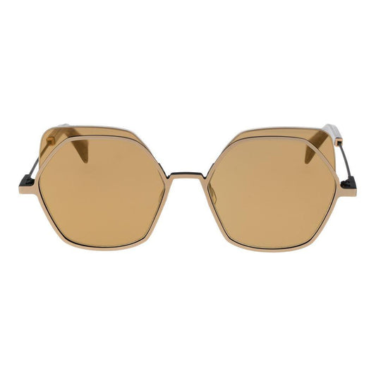 Yohji Yamamoto Gold Unisex Sunglasses YO-1058023