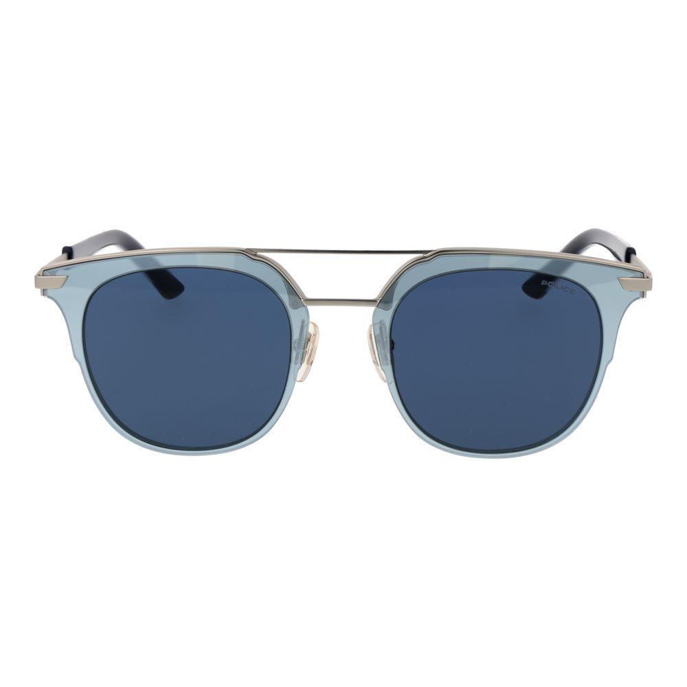 Police Blue Metal Sunglasses