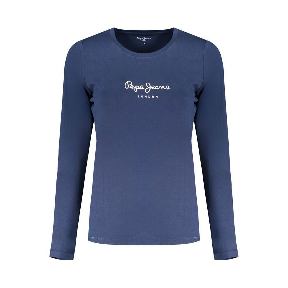 Pepe Jeans Blue Cotton Tops & T-Shirt