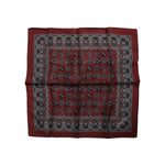 Dolce & Gabbana Maroon Monkey Print Silk Square Foulard Scarf