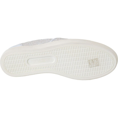 Dolce & Gabbana White Leather Lace Slip On Loafers Shoes WOMAN SNEAKERS