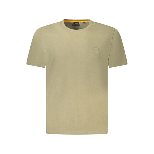 Hugo Boss Green Cotton Men T-Shirt