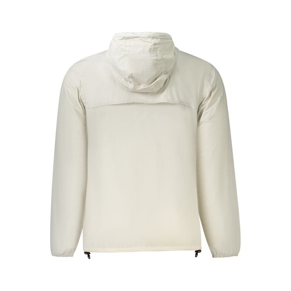 K-WAY Beige Polyamide Men Jacket KW-38800-M