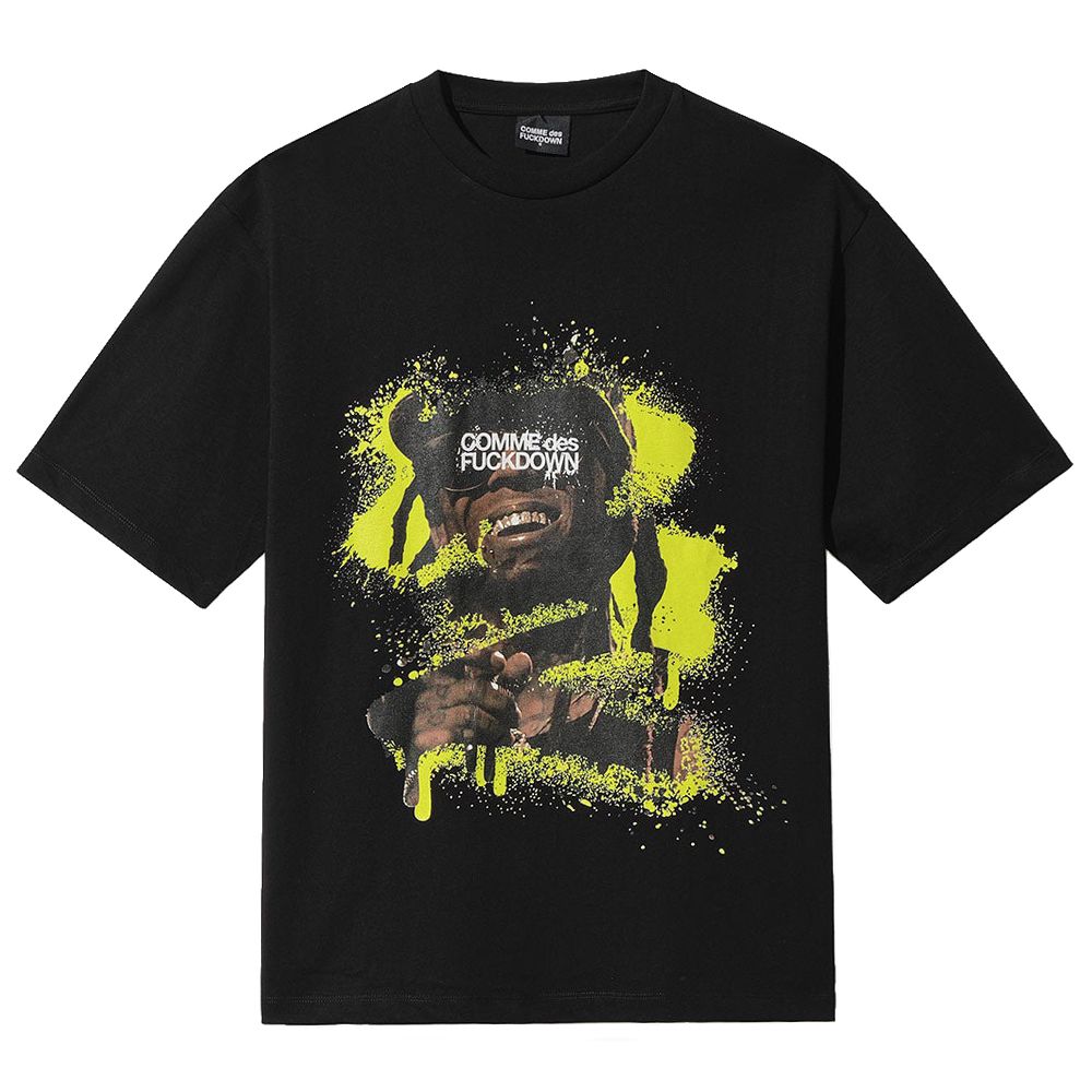 Comme Des Fuckdown Black Cotton T-Shirt